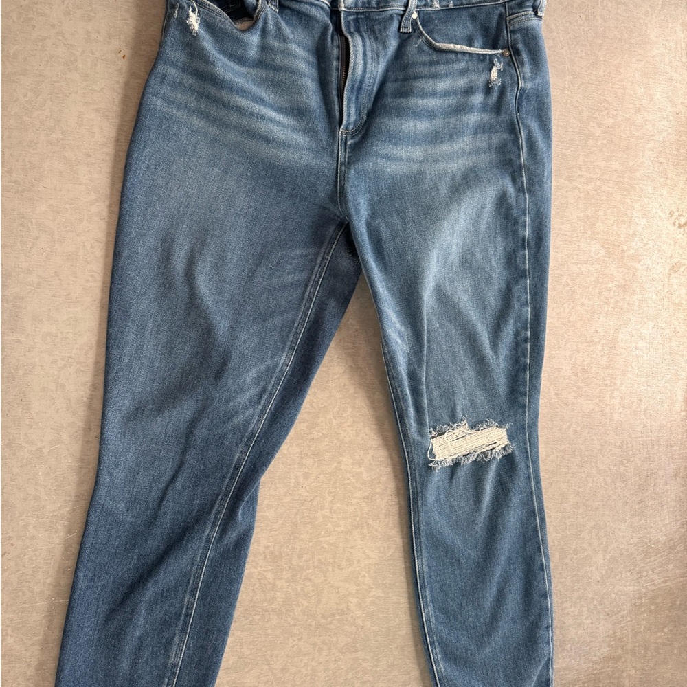 Blue Distressed Women's Jeans